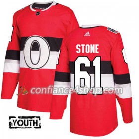 Adidas Maillot de Hockey Ottawa Senators Mark Stone 61 2017-2018 Rouge Classic Authentic - Enfant